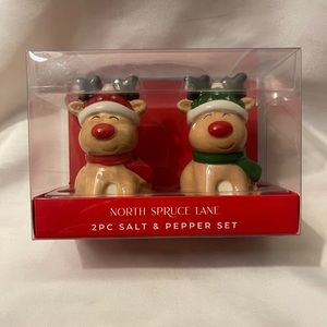 Christmas reindeer salt & pepper shakers